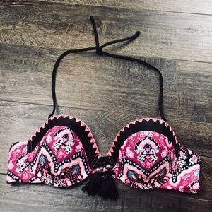 Catalina Multi-Colored Bikini Top Swim Suit ((size Medium 7-9))